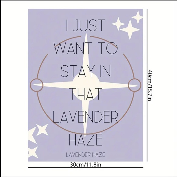 💛Lavender Haze Lyrics Poster Thick Canvas Art Wall Decor for Music Fans - 1pcs - Picture 2 of 9